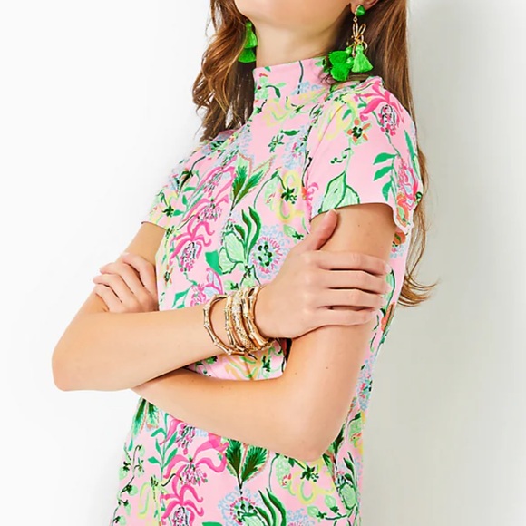 Lilly Pulitzer Hallie Short Sleeve Via Amore Spritzer Dress - Picture 5 of 6